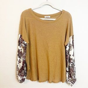 Promesa Waffle Balloon Sleeve‎ Top